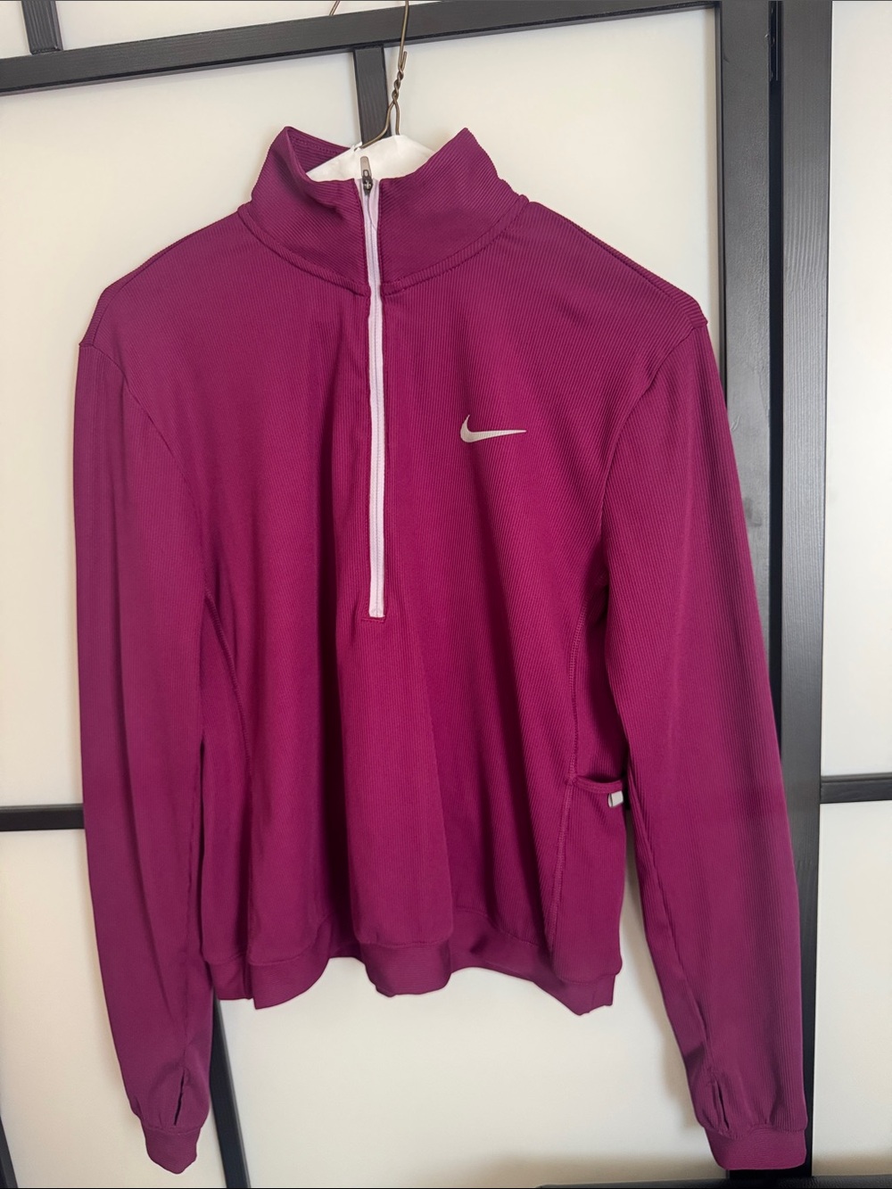 Nike Fuchsia Magenta Half-Zip Pullover with Trim